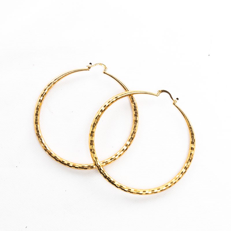 Gold Coated Loop Earings (Big Size)