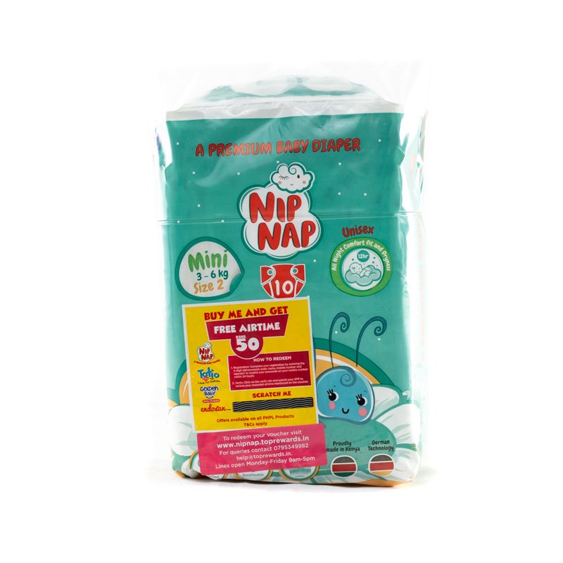 Nip Nap Diapers Mini Low Count (10pcs)