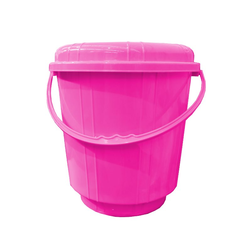 Adix Bucket Stripe 16L with Lid-Pink