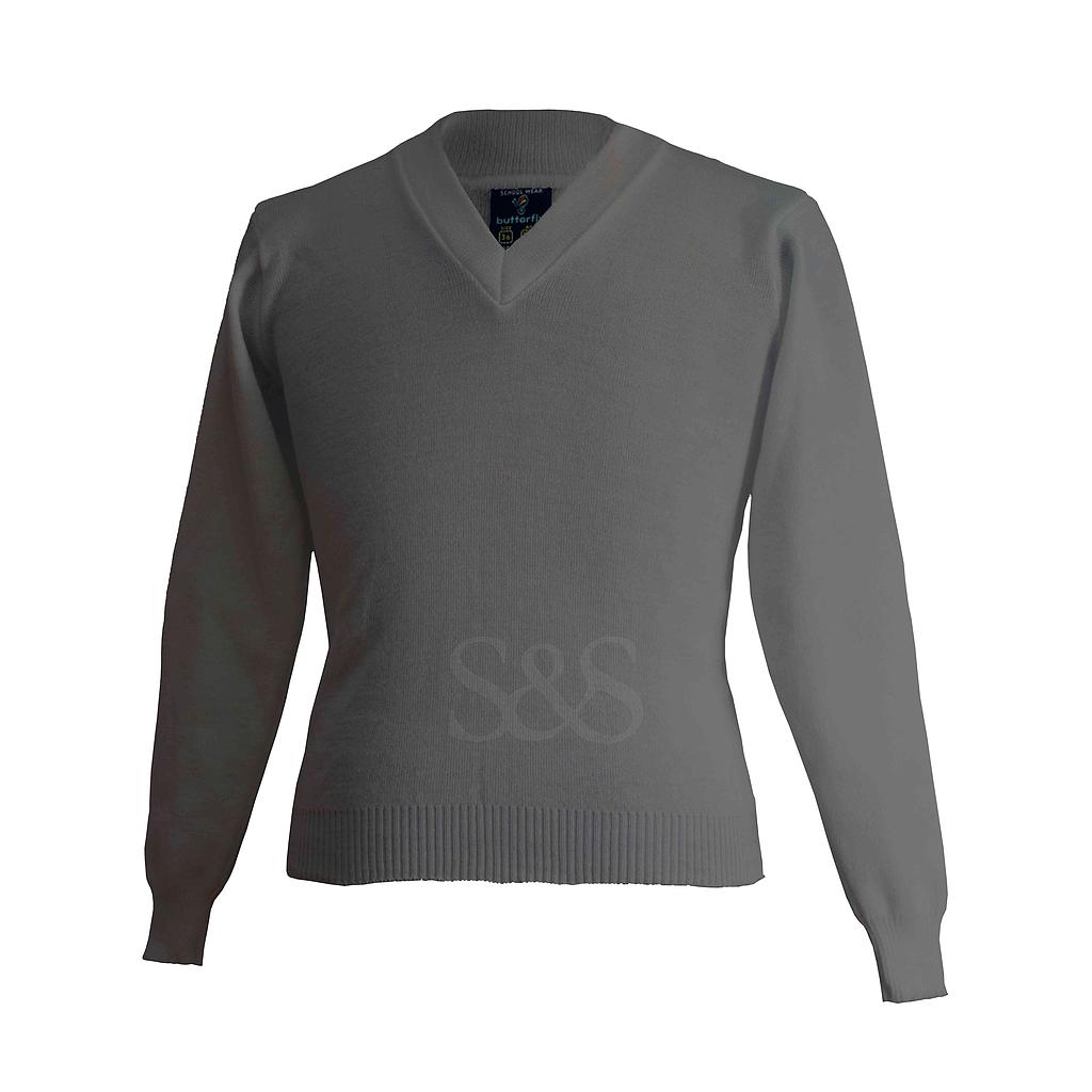 Butterfly School Sweater Ash grey 36 Inch (15-16yrs)