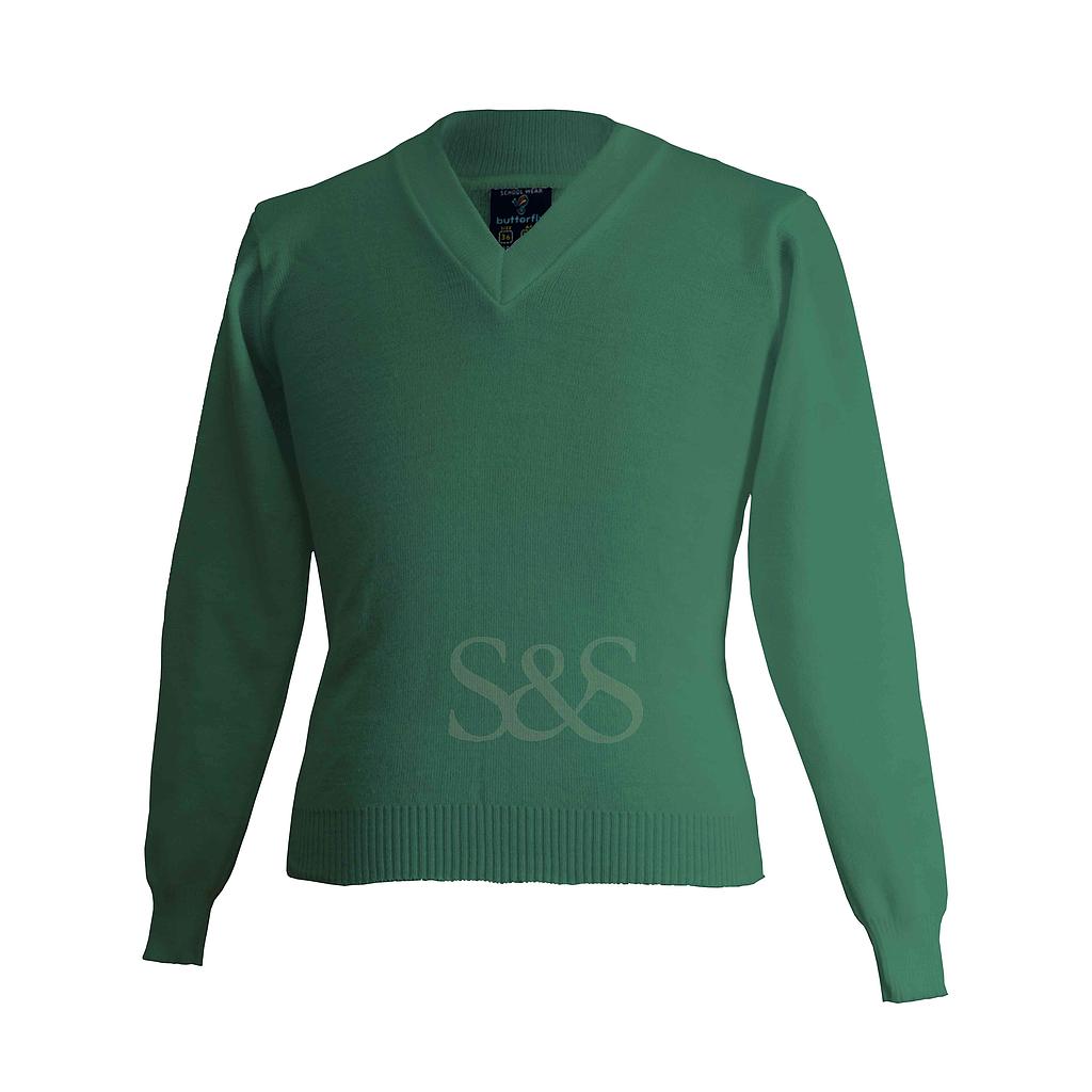 Butterfly School Sweater Bottle Green 28 Inch (7-8yrs)