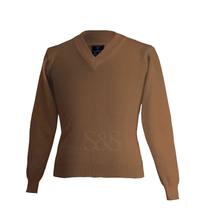 Butterfly School Sweater Brown 26 Inch (5-6yrs)