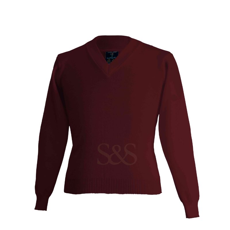 Butterfly School Sweater Maroon 24 Inch (3-4yrs)