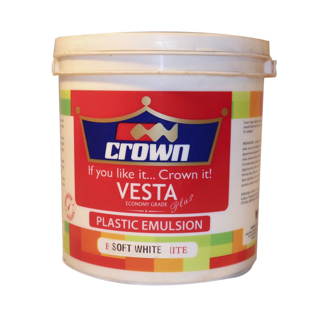 Crown Paint Economy Vesta Emulsion Soft White 4l