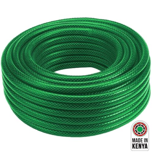 Green Braided Shamba Hose Pipe 50M 1″