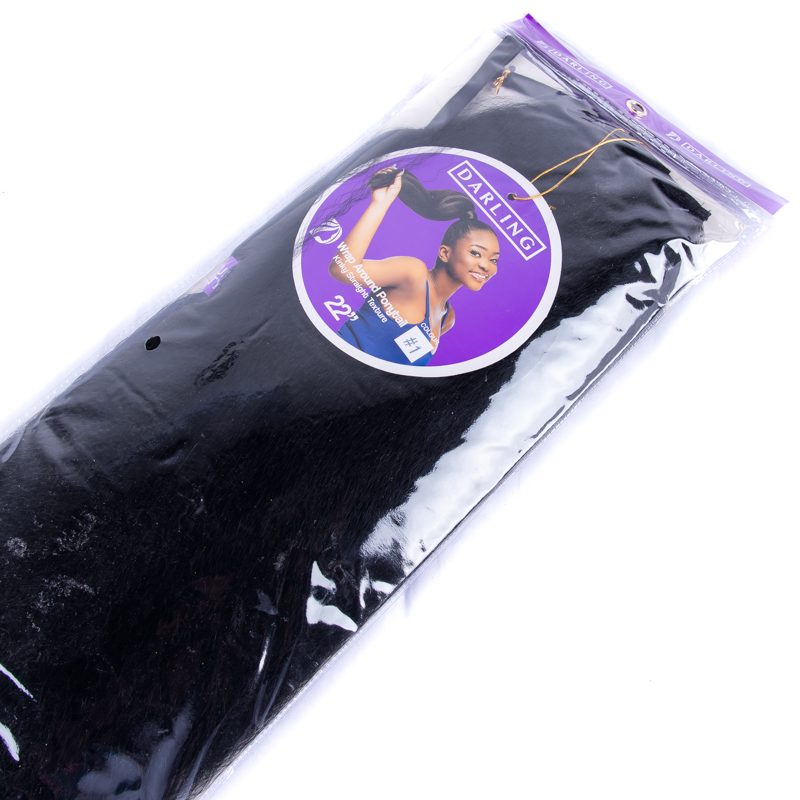 Darling Wrap Around Pony Tail – Kinky Staright Texture #1