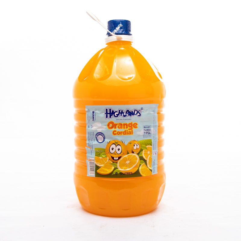 Highlands Orange Juice Cordial 5L