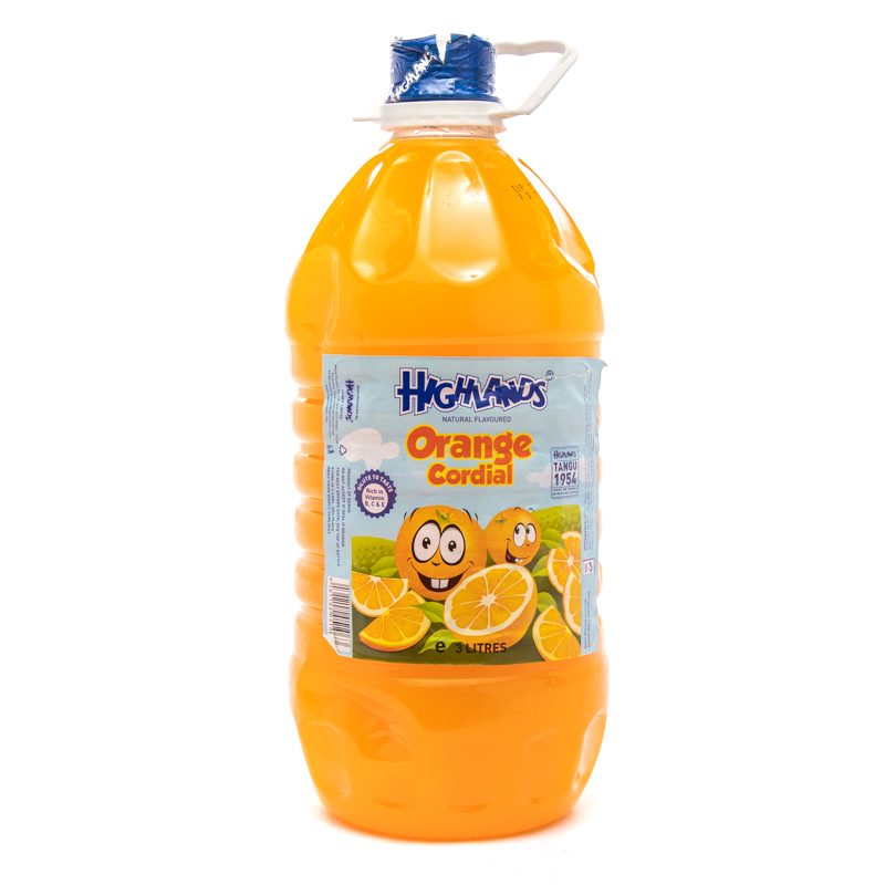 Highlands Orange Juice Cordial 3L