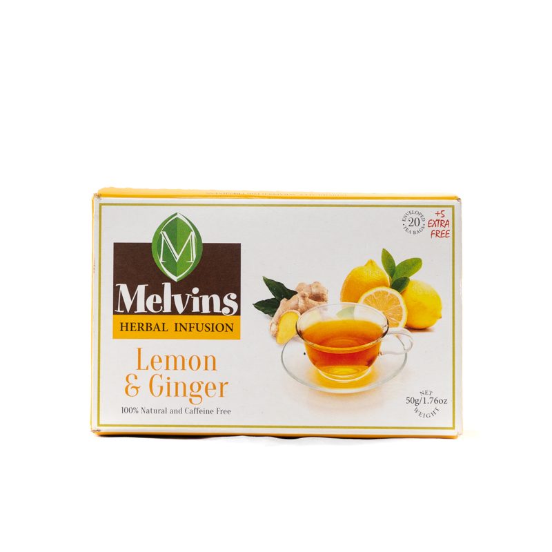 Melvins Herbal Teas And Fruit Infusions (Lemon Ginger) 2g 25’s