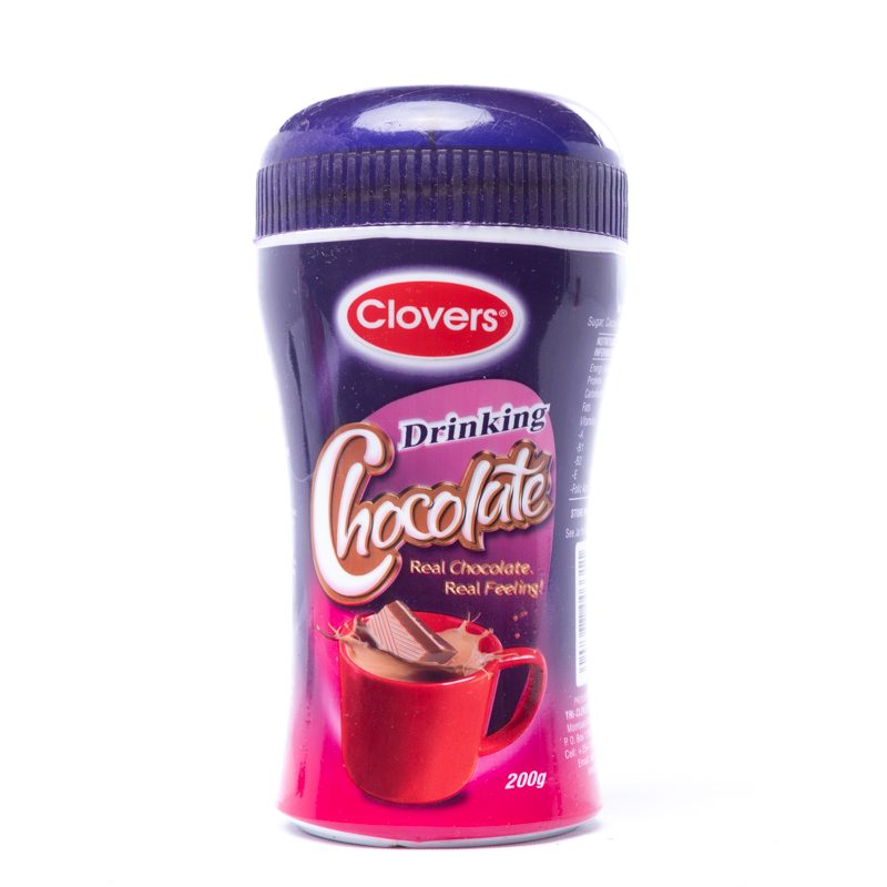 Clovers Drinking Chocolate 200g Jar