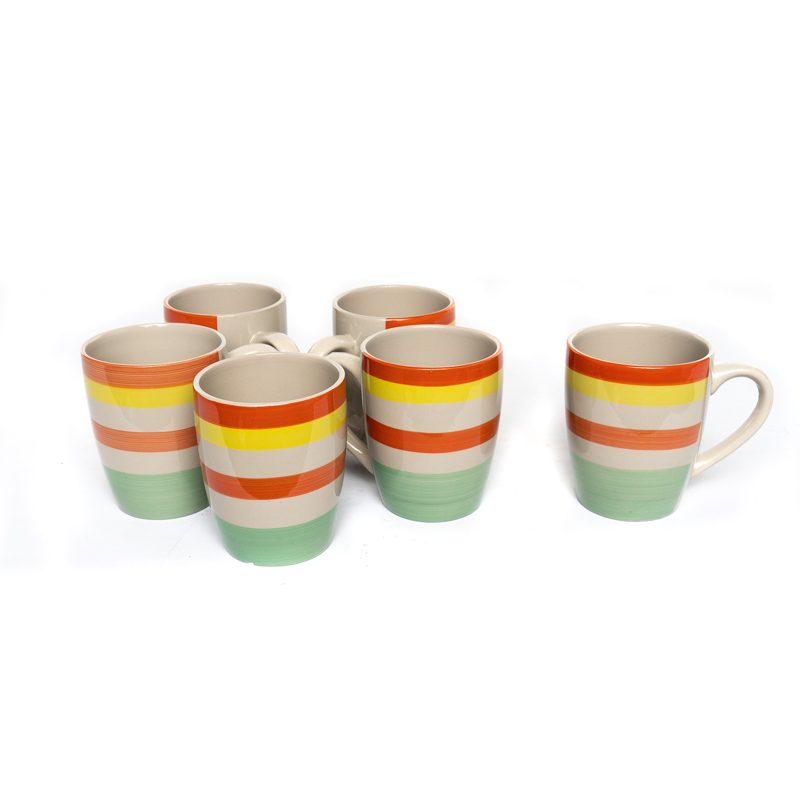 New Kauro Mugs 6pcs Set-Multi-Coloured