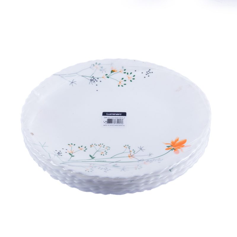 Luminarc Dinner Plate 27Cm (10.5”)6Pcs Set-Peach Flower