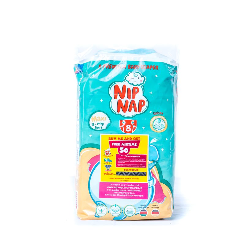 Nip Nap Diapers Maxi Low Count (8pcs)