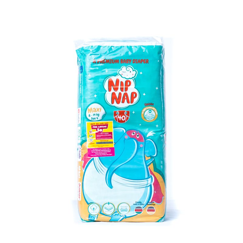 Nip Nap Diapers Maxi High Count (40pcs)