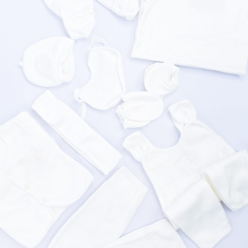 11Pcs New Born Baby Suit White