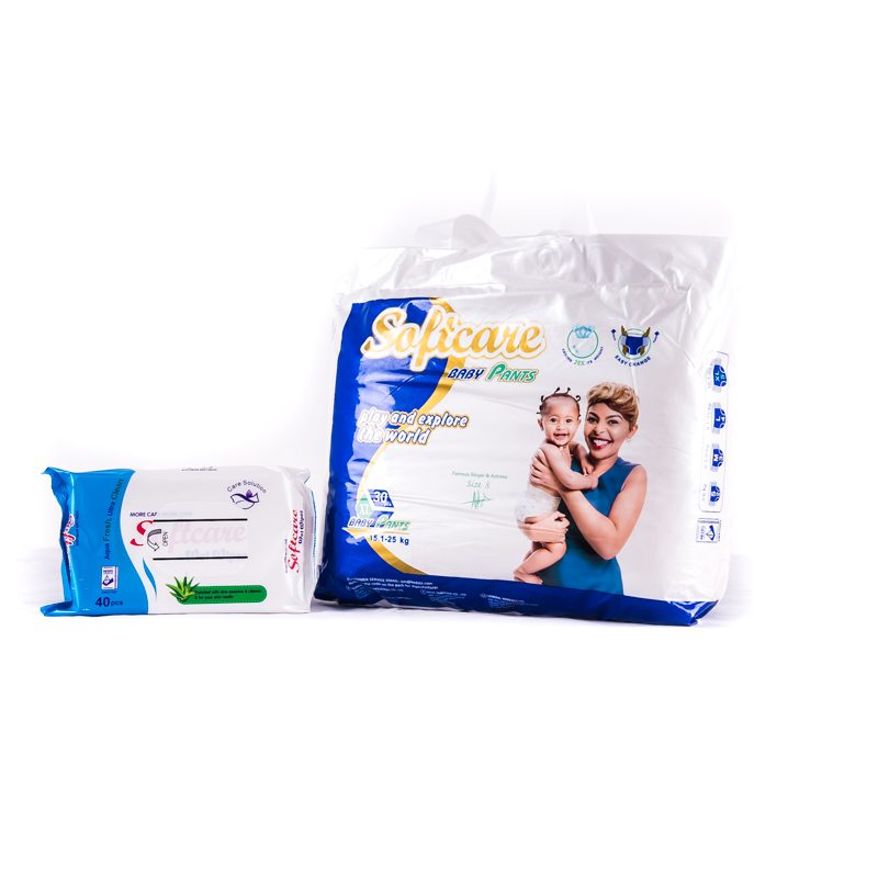 Softcare Pants Mid Count Extra Large (30pcs) +Free wipes 40pcs