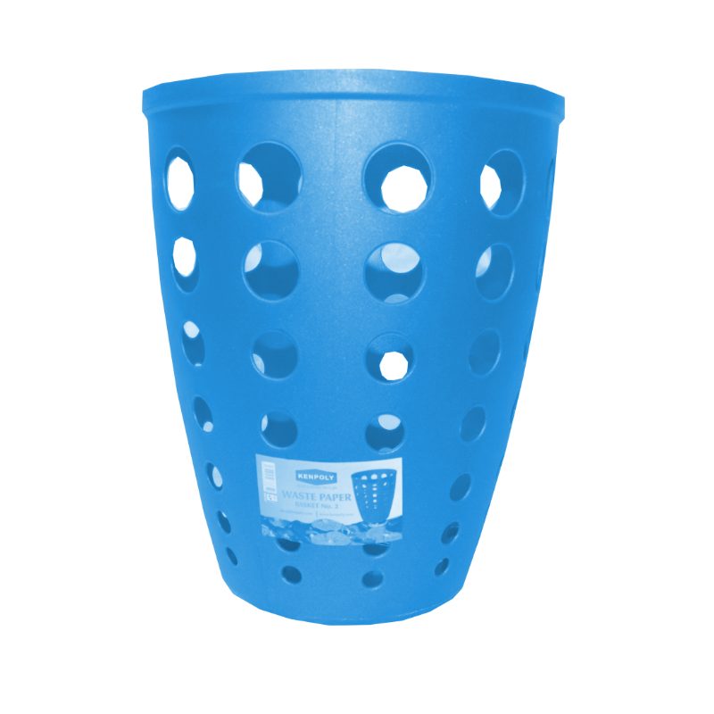 Kenpoly Waste Paper Basket No.2 Sky Blue