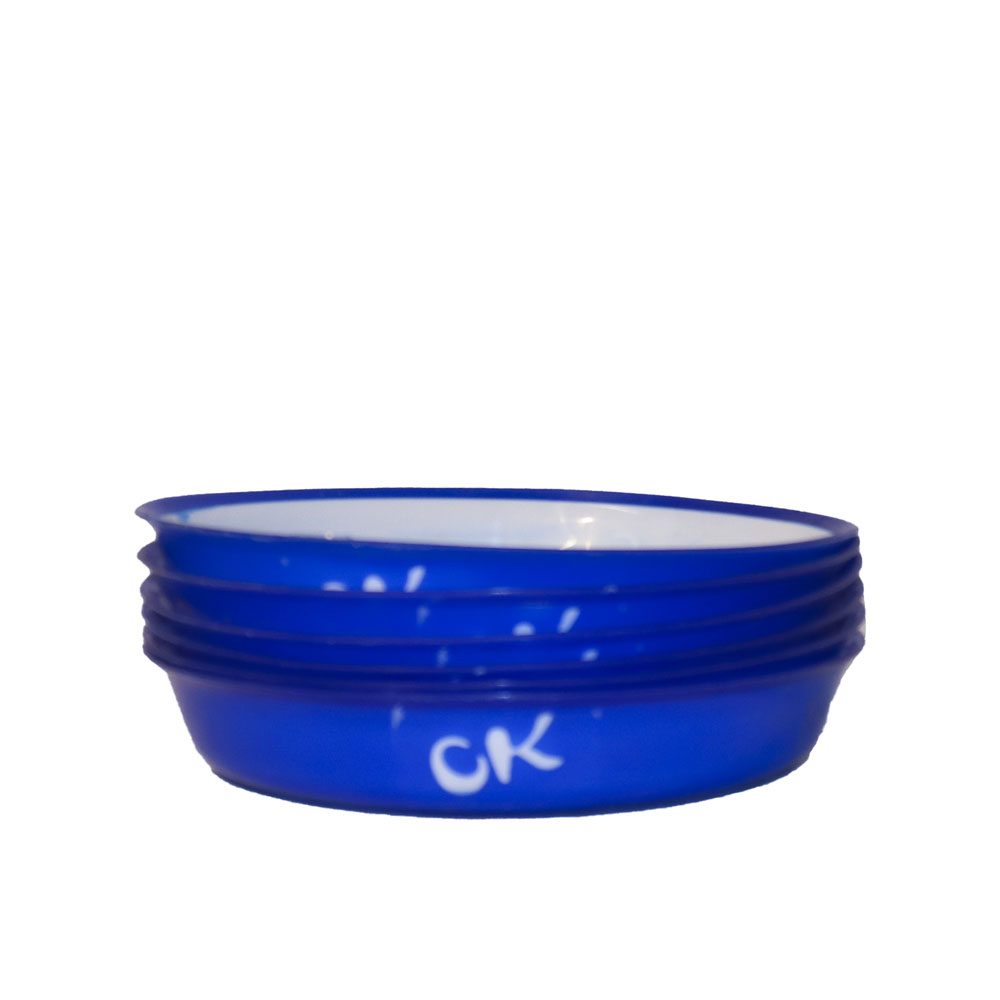OK Plastic Plates 6pcs Set Blue