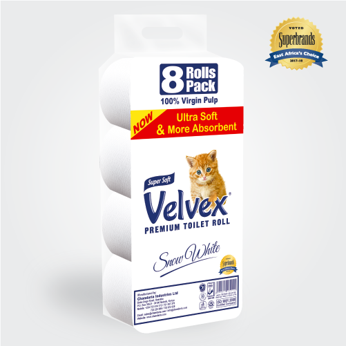 Velvex Tissue White 8pk